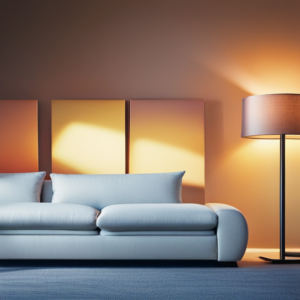 An image of a well-lit room with a close-up of a plush sofa showcasing the seamless blending of different fabrics, textures, and colors in upholstery welding