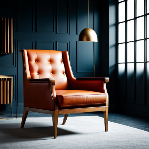 An image of a close-up of a modern upholstered chair, showcasing the precision and symmetry of the geometric patterns in the upholstery welding