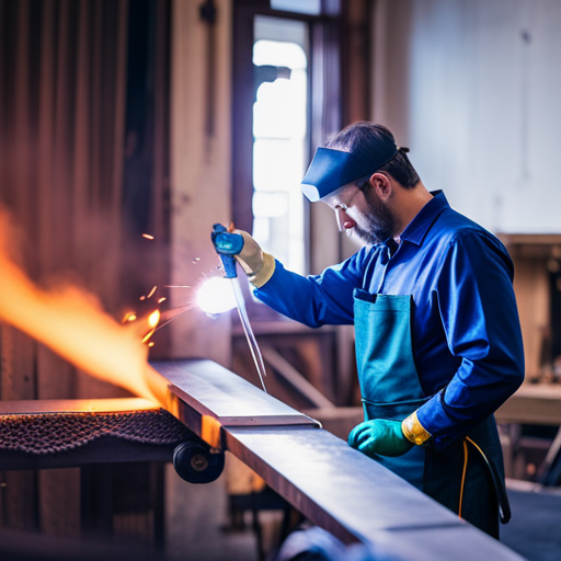 An image of a skilled craftsman meticulously welding together luxurious upholstery for a high-end interior